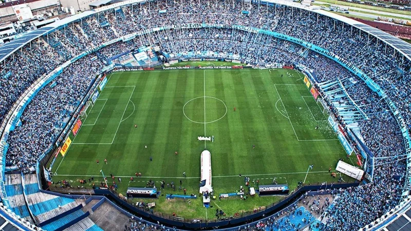 Fotografía aérea de la cancha de Racing 
