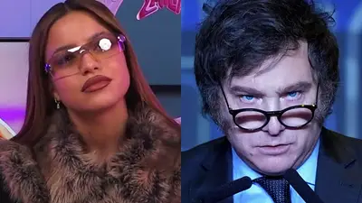 Emilia Mernes y Javier Milei. Pregunta sobre los recortes en cultura a Emilia Mernes en una entrevista Emilia Mernes y Javier Milei. Pregunta sobre los recortes en cultura a Emilia Mernes en una entrevista