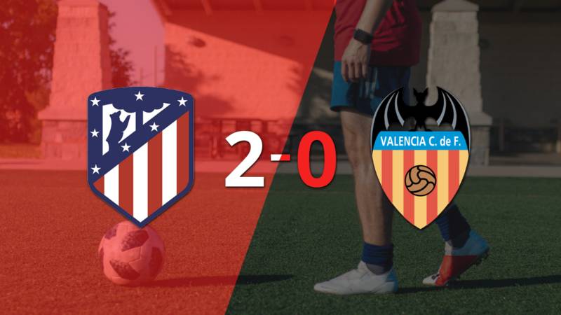Sólido triunfo de Atlético de Madrid por 2-0 frente a Valencia
