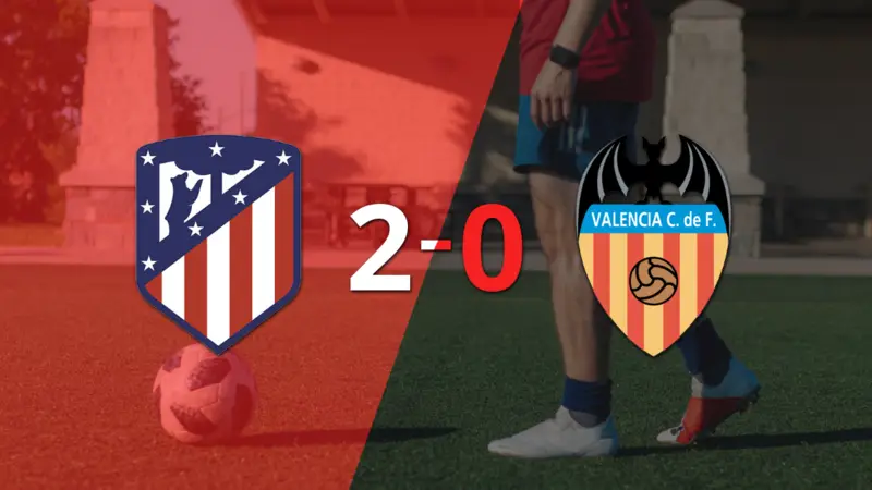 Sólido triunfo de Atlético de Madrid por 2-0 frente a Valencia