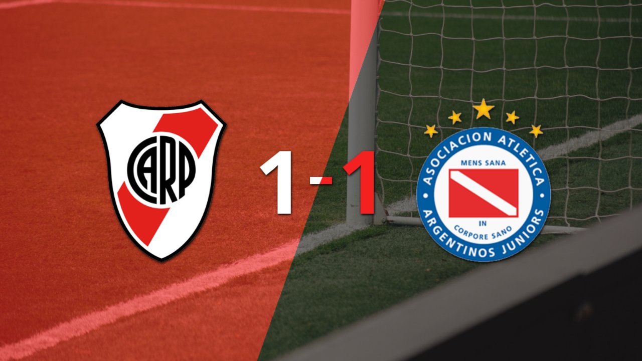 River Plate logró sacar el empate de local frente a Argentinos Juniors
