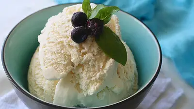 Helado de vainilla casero Helado de vainilla casero