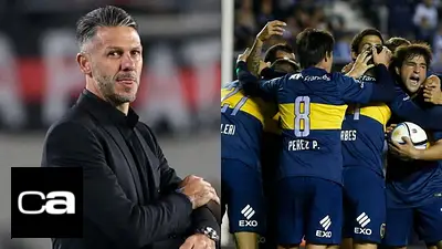 Martín Demichelis River Plate Boca Juniors Enzo Copetti Martín Demichelis River Plate Boca Juniors Enzo Copetti