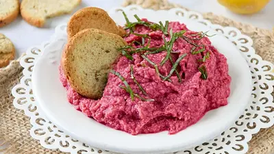 Hummus de remolacha Hummus de remolacha