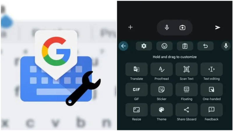 Logo de Google y el teclado de un celular