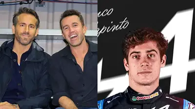 Ryan Reynolds, Rob McElhenney y Franco Colapinto Ryan Reynolds, Rob McElhenney y Franco Colapinto