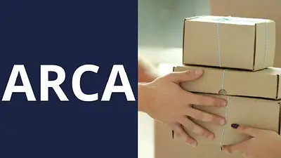 Logo de ARCA y cajas Logo de ARCA y cajas