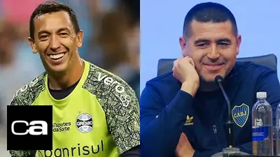 Boca Juniors, Agustín Marchesín, Gremio, Gustavo Quinteros, Fernando Gago, Juan Román Riquelme. Boca Juniors, Agustín Marchesín, Gremio, Gustavo Quinteros, Fernando Gago, Juan Román Riquelme.