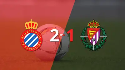 Espanyol consiguió una victoria por 2 a 1 ante Valladolid Espanyol consiguió una victoria por 2 a 1 ante Valladolid