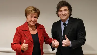Javier Milei y Kristalina Georgieva Javier Milei y Kristalina Georgieva