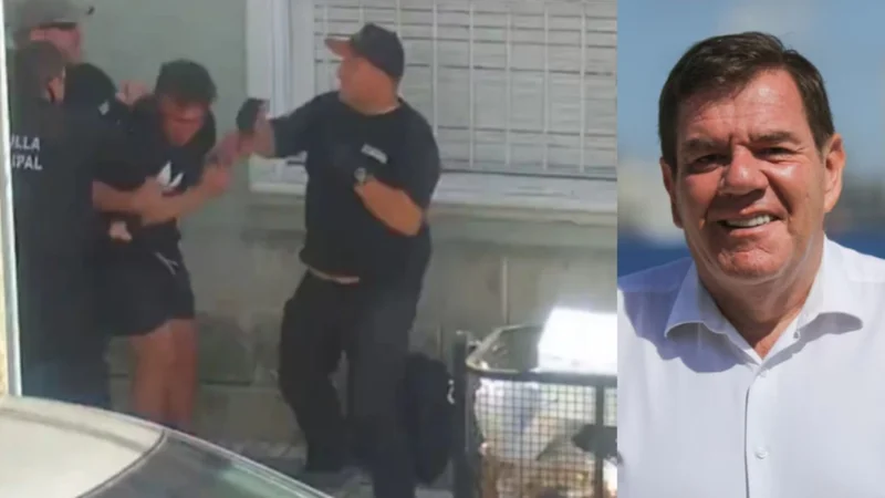Los insólitos festejos de Guillermo Montenegro mientras le pegaban a una persona en la calle 