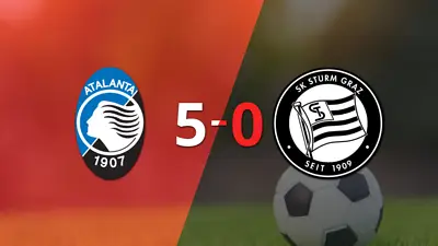 Atalanta le pasó por encima 5-0 a Sturm Graz Atalanta le pasó por encima 5-0 a Sturm Graz