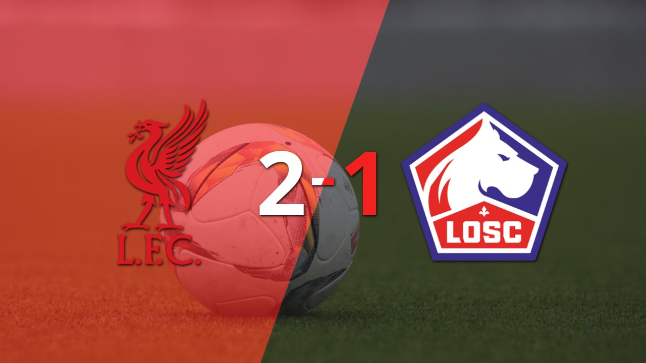 Liverpool consiguió una victoria por 2 a 1 ante Lille