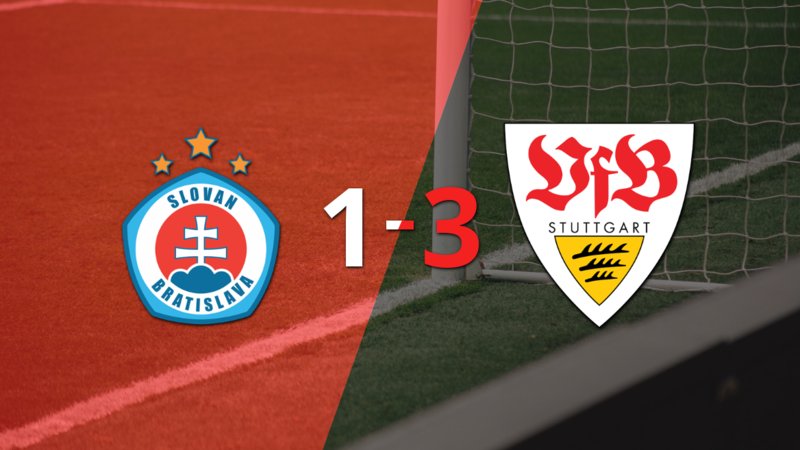 Stuttgart gana 3-1 a Slovan Bratislava con doblete de Jamie Leweling