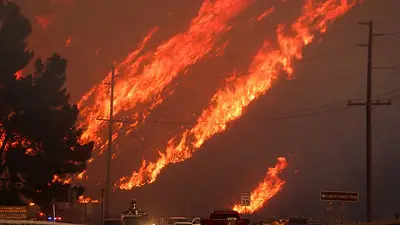 Un nuevo incendio forestal cerca de Los Ángeles supera los 32 km2 y obliga a evacuaciones Un nuevo incendio forestal cerca de Los Ángeles supera los 32 km2 y obliga a evacuaciones