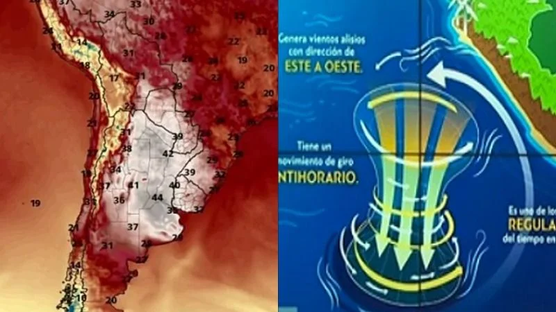 Anticiclón infierno calor temperaturas clima pronóstico tiempo Argentina