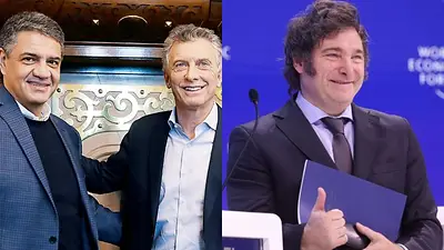 Jorge Macri con Mauricio y Macri y Javier Milei Jorge Macri con Mauricio y Macri y Javier Milei