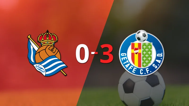 Doblete de Carles Pérez en la goleada de Getafe frente a Real Sociedad