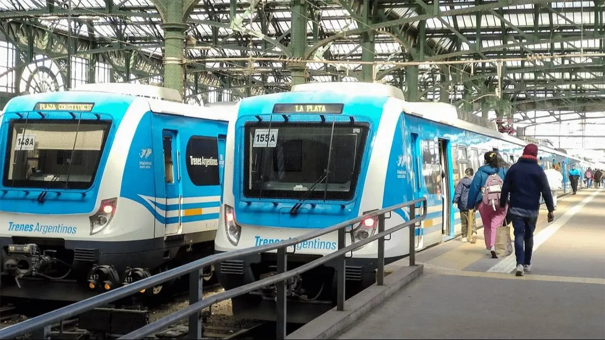 Trenes en Plaza Constitución.