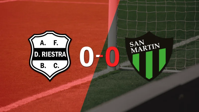 Dep. Riestra no pudo con San Martín (SJ) y empataron sin goles