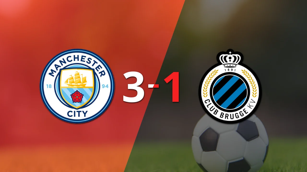 Club Brugge fue derrotado por Manchester City con un marcador de 3-1 