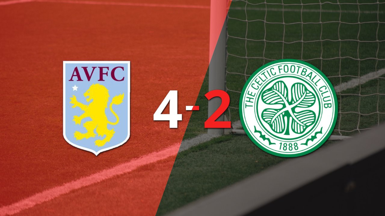Morgan Rogers anota hat-trick en el triunfo de 4-2 de Aston Villa ante Celtic