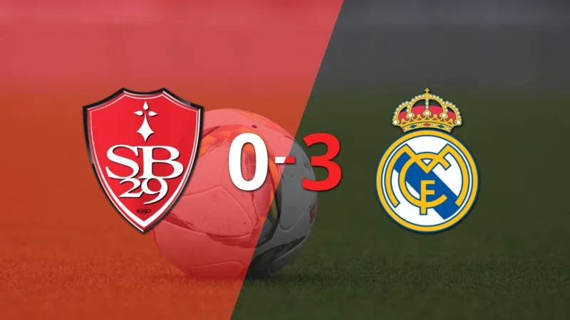Goleada de Real Madrid a Stade Brestois con doblete de Rodrygo incluído 
