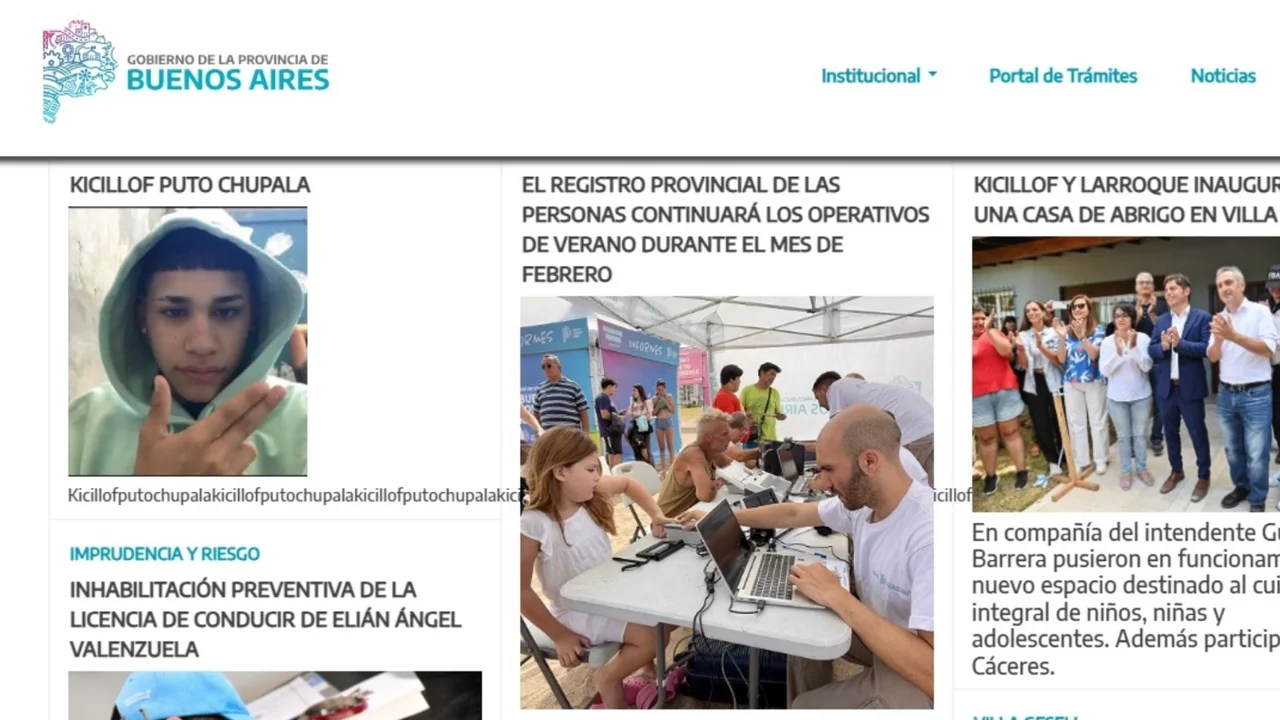Hackearon la página de la Provincia de Buenos Aires: la explicación del Gobierno de Kicillof