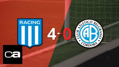 Racing Club golea 4-0 a Belgrano y Adrián Martínez firma doblete Racing Club golea 4-0 a Belgrano y Adrián Martínez firma doblete
