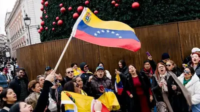 Miles de venezolanos festejan el secuestro de Maduro en Estados Unidos, Francia y España Miles de venezolanos festejan el secuestro de Maduro en Estados Unidos, Francia y España