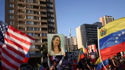 Machado, opositora de Maduro, promete regresar a Venezuela y quiere elecciones Machado, opositora de Maduro, promete regresar a Venezuela y quiere elecciones
