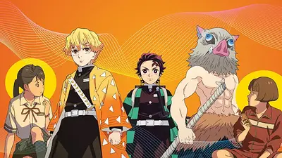 PErsonajes de animé en imagen naranja PErsonajes de animé en imagen naranja