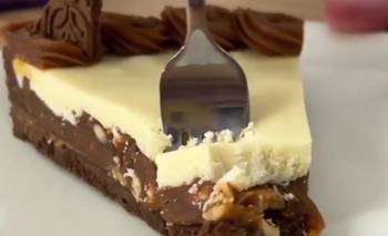 No lleva horno: tarta de chocolate blanco, dulce de leche y maní | Recetas de cocina