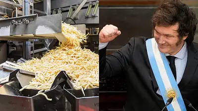Papas fritas y Javier Milei Papas fritas y Javier Milei