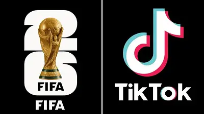Mundial 2026 y logo de TikTok. Mundial 2026 y logo de TikTok.