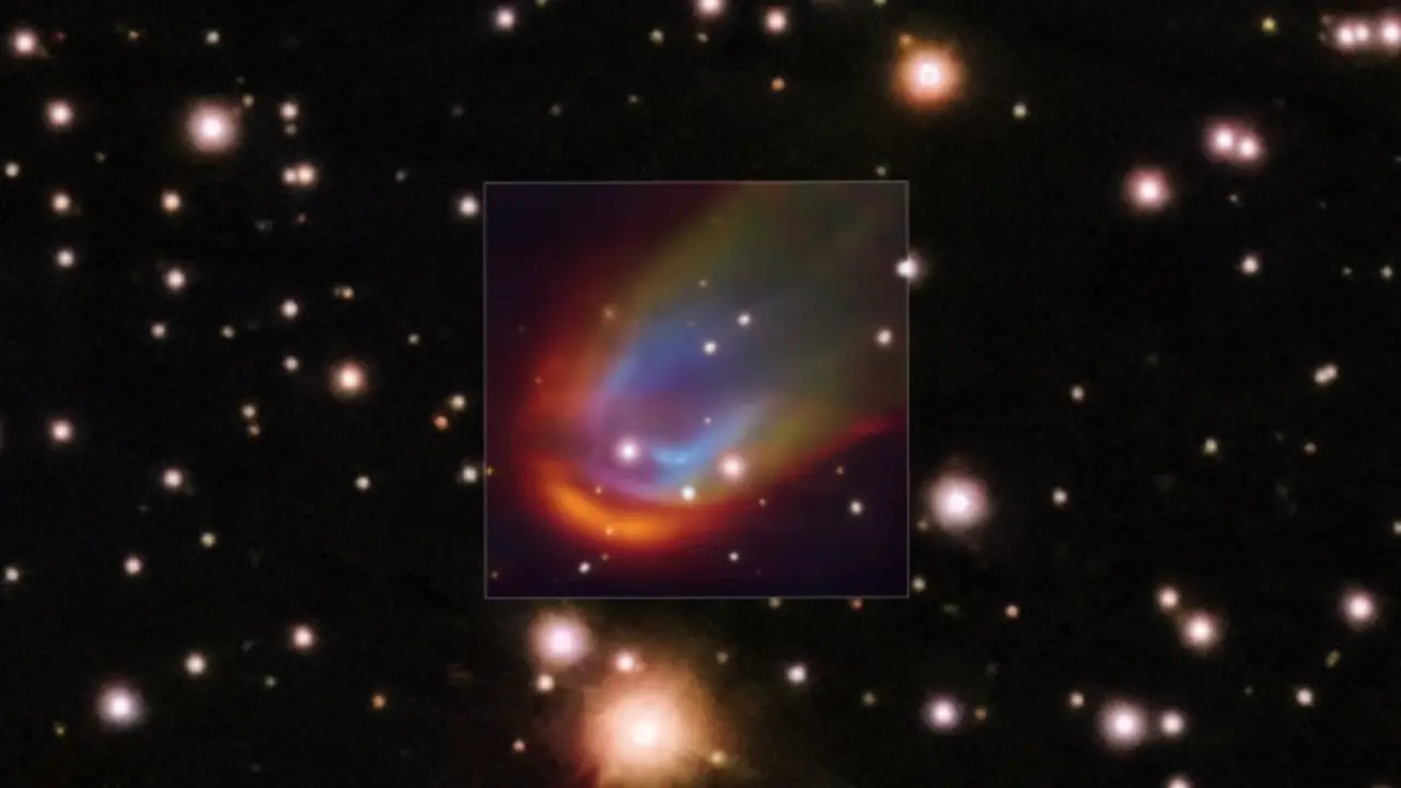 Astrónomos en Chile detectan una estrella enana blanca que crea una colorida onda de choque