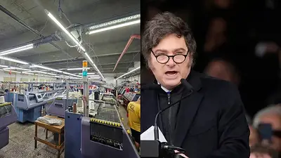 Fábrica textil y Javier Milei Fábrica textil y Javier Milei