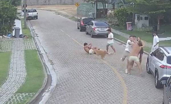 El escandaloso video de un ex Boca y River: piñas y patadas a un vecino