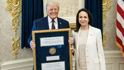 La líder opositora Machado le entregó a Trump su medalla del Nobel de la Paz La líder opositora Machado le entregó a Trump su medalla del Nobel de la Paz