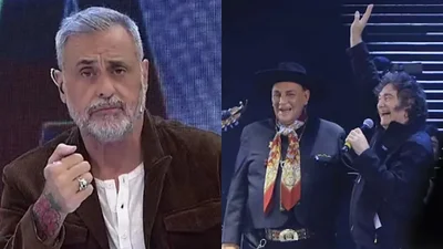 Jorge Rial cruzó al Chaqueño Palavecino tras su presentación. Jorge Rial cruzó al Chaqueño Palavecino tras su presentación.