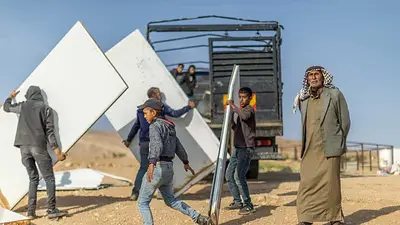 Aldeanos palestinos de Ras Ein al-Auja Aldeanos palestinos de Ras Ein al-Auja