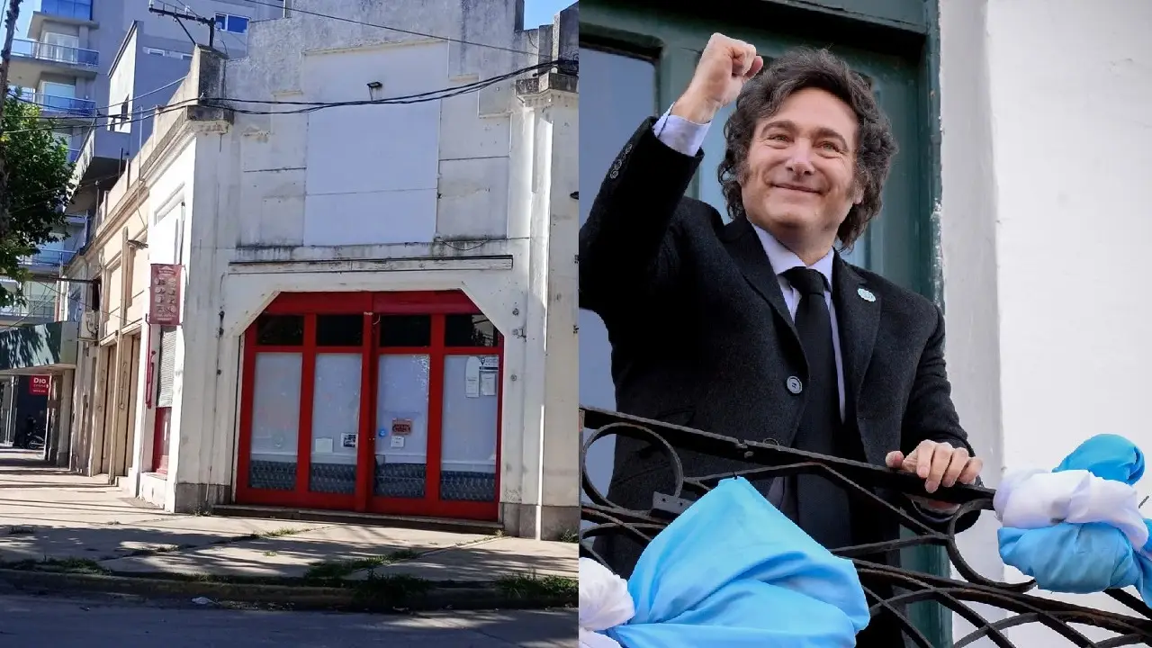 Local cerrado y Javier Milei