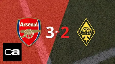 Arsenal superó 3-2 a Kairat Almaty en un partidazo Arsenal superó 3-2 a Kairat Almaty en un partidazo