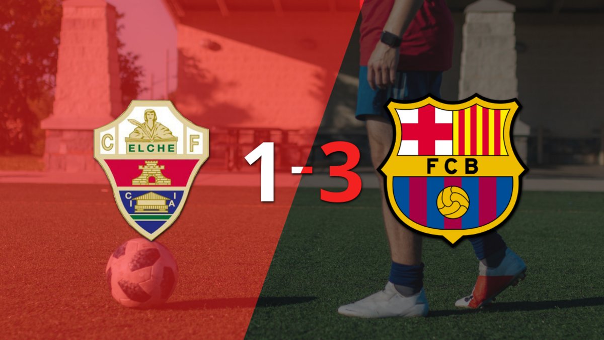 Barcelona consiguió una importante victoria al derrotar a Elche por 3 ...