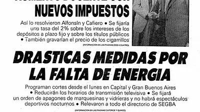 Crisis energética: ¿Cómo eran los cortes programados en el ocaso del alfonsinismo? Crisis energética: ¿Cómo eran los cortes programados en el ocaso del alfonsinismo?