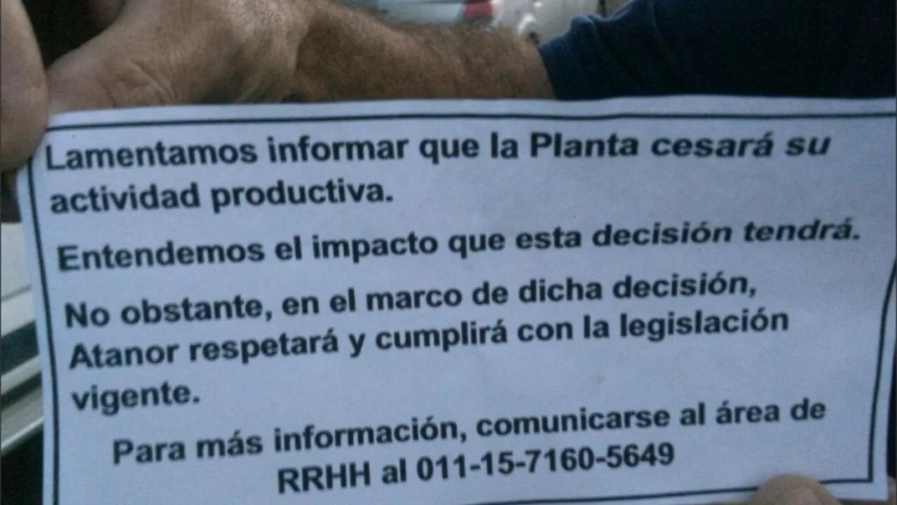Cerró Atanor: con un panfleto, despidieron a los 100 trabajadores en la madrugada