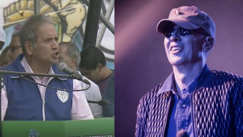 La frase de un tema del Indio Solari que citó Sergio Palazzo en su discurso