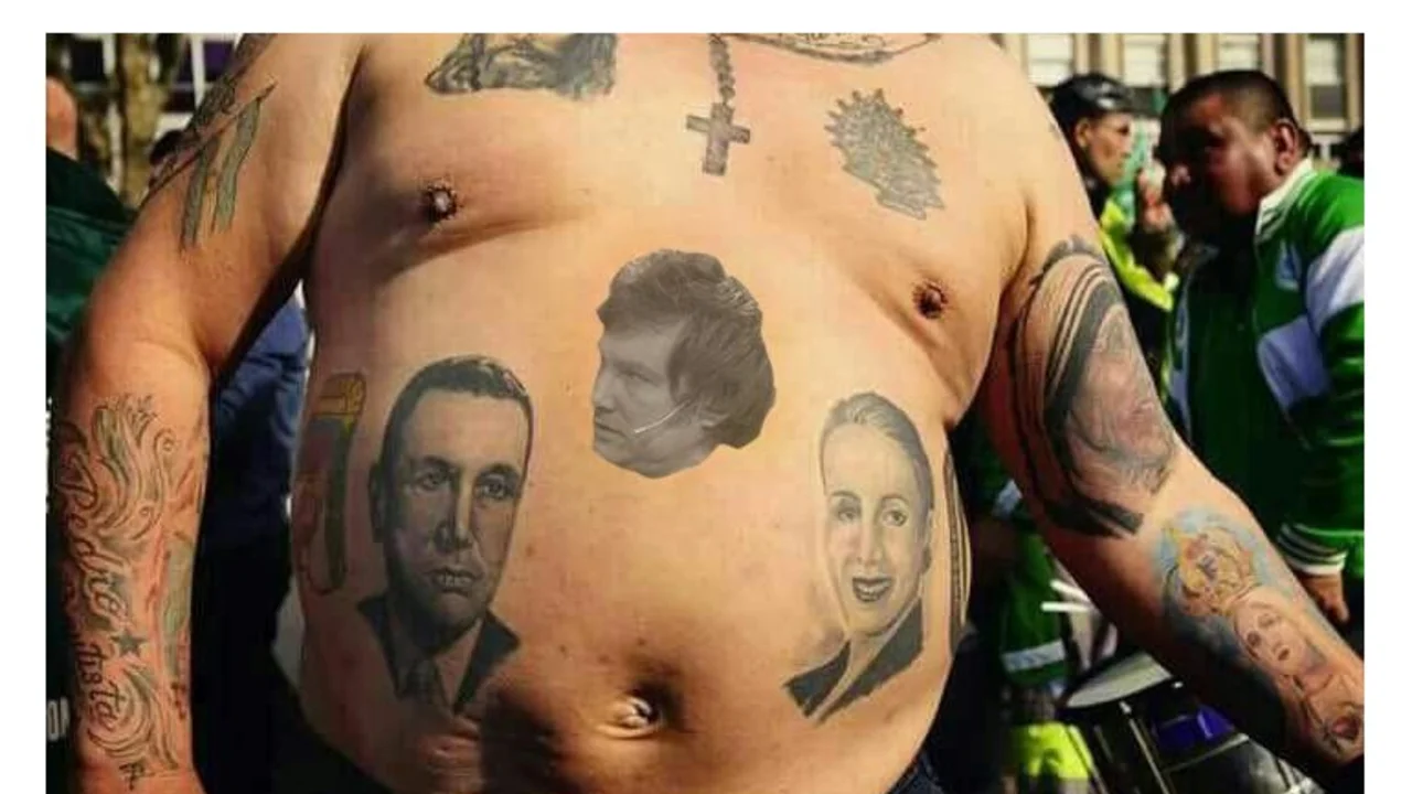 Milei sorprendió en la marcha de Moyano y llovieron los memes