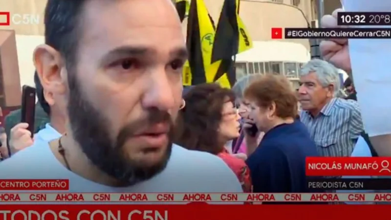 La emotiva reacción de un cronista de C5N: "Es muy fuerte este acompañamiento"