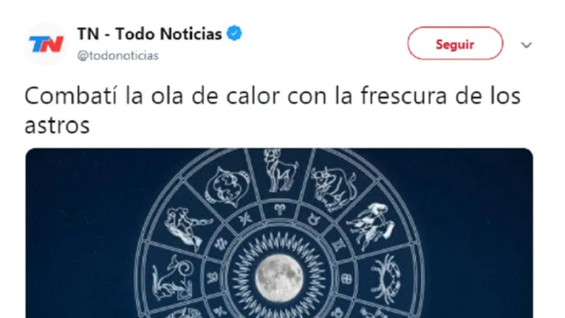 Militando el ajuste: TN invita a combatir el calor ¡con los astros!